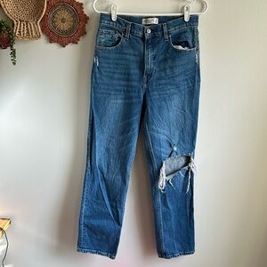 Abercrombie and fitch 
90s straight ultra high rise